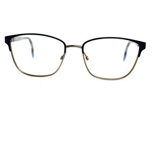 BCBG‎ MAXAZRIA Hilda Brown Blue Square Eyeglasses Frames 50-16 130 H20786
